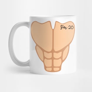 Six Pack I'm 20th Birthday Funny Men Mug